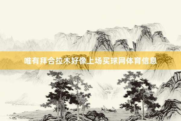 唯有拜合拉木好像上场买球网体育信息