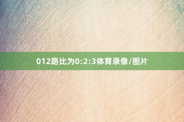 012路比为0:2:3体育录像/图片