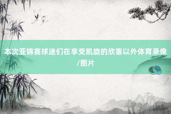 本次亚锦赛球迷们在享受凯旋的欣喜以外体育录像/图片