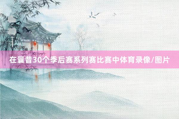 在曩昔30个季后赛系列赛比赛中体育录像/图片