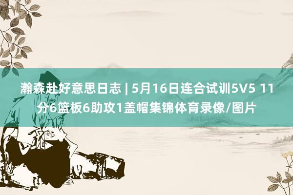 瀚森赴好意思日志 | 5月16日连合试训5V5 11分6篮板6助攻1盖帽集锦体育录像/图片