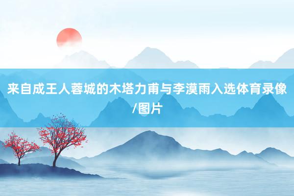 来自成王人蓉城的木塔力甫与李漠雨入选体育录像/图片