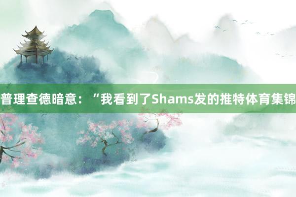 普理查德暗意：“我看到了Shams发的推特体育集锦