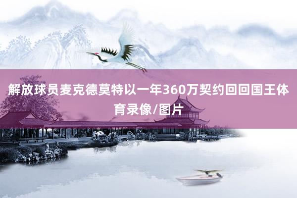 解放球员麦克德莫特以一年360万契约回回国王体育录像/图片