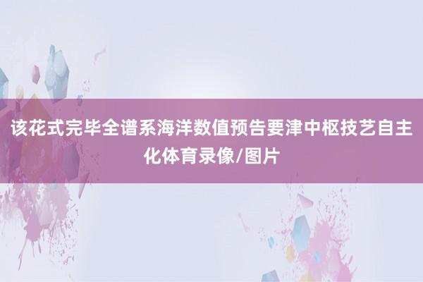 该花式完毕全谱系海洋数值预告要津中枢技艺自主化体育录像/图片