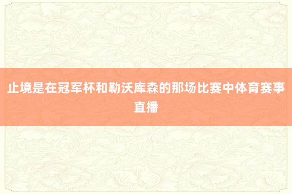 止境是在冠军杯和勒沃库森的那场比赛中体育赛事直播