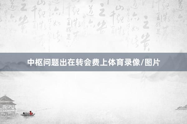 中枢问题出在转会费上体育录像/图片