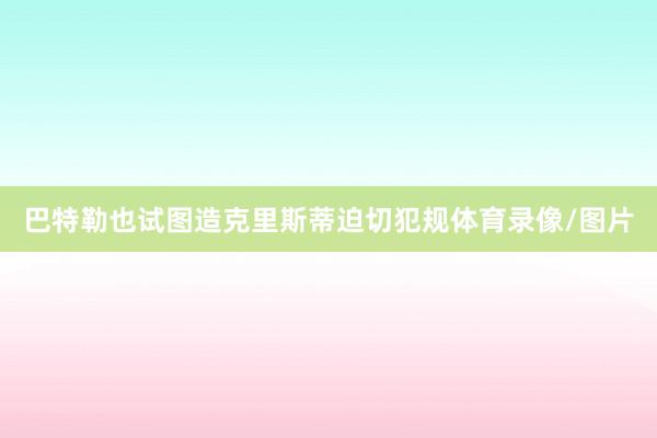巴特勒也试图造克里斯蒂迫切犯规体育录像/图片