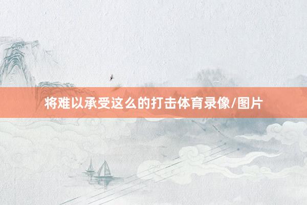 将难以承受这么的打击体育录像/图片