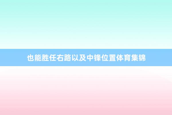 也能胜任右路以及中锋位置体育集锦