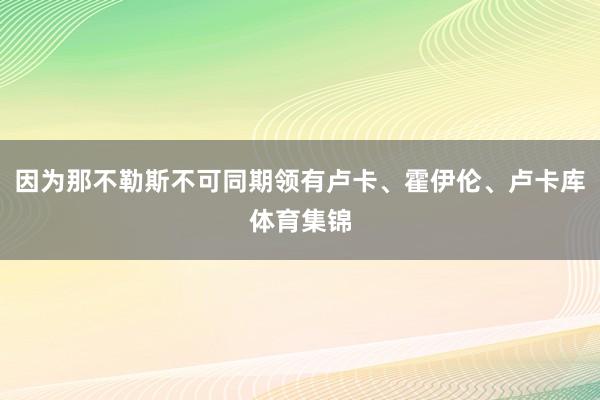 因为那不勒斯不可同期领有卢卡、霍伊伦、卢卡库体育集锦